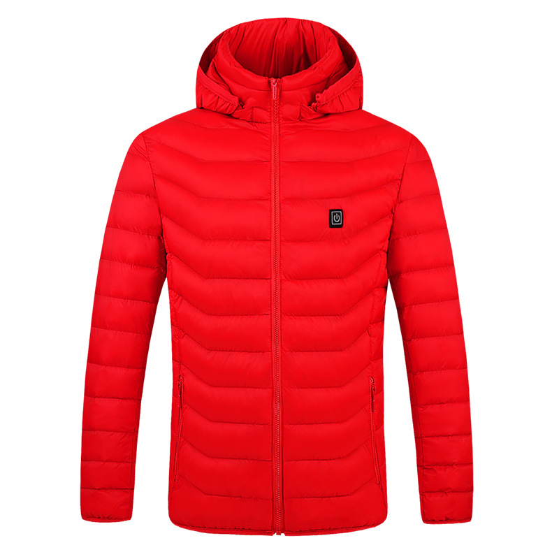 Ergonable Heated Jacket | The ultimate heated jacket: Carbon fiber-infused, lightweight, waterproof, and so much more... (Red Jacket Front Image)