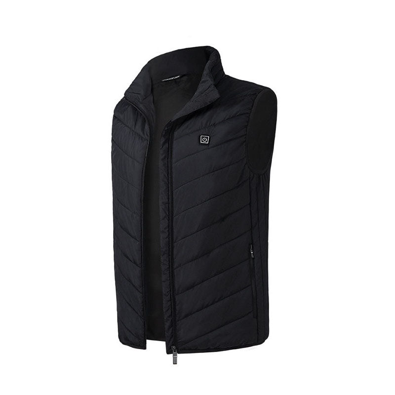 Ergonable Heated Jacket | The ultimate heated jacket: Carbon fiber-infused, lightweight, waterproof, and so much more... (Black Vest Front Image)